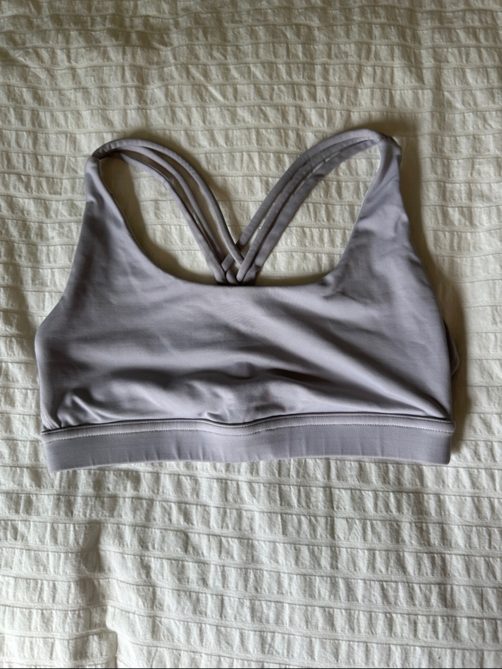 P'tula Lavender Gray Strappy Sports Bra